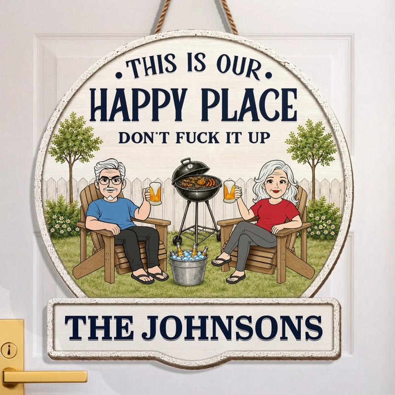 Custom Wood Sign - Personalized Summer Vacation And Travel Gifts Husband And Wife, Him And Her - Together Is Our Favorite Place