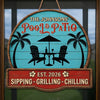 Custom Poolside Wood Sign - Personalized Summer Vacation And Travel Gifts For Mom, Dad, Brother, Sister, Kids - Paradise Found Here