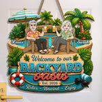 Custom Wood Sign - Personalized Summer Vacation And Travel Gifts Husband And Wife, Him And Her - Making Waves Together