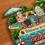 Custom Wood Sign - Personalized Summer Vacation And Travel Gifts Husband And Wife, Him And Her - Making Waves Together
