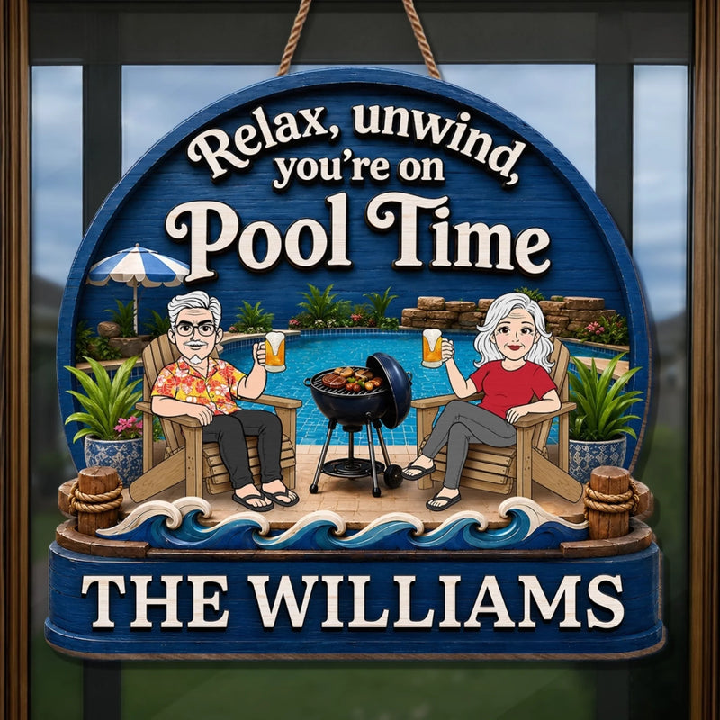 Custom Wood Sign - Personalized Summer Vacation And Travel Gifts Husband And Wife, Him And Her - Cheers to Sunny Days