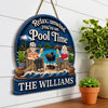 Custom Wood Sign - Personalized Summer Vacation And Travel Gifts Husband And Wife, Him And Her - Cheers to Sunny Days
