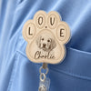 Custom Photo Acrylic Badge Reel - Personalized Pet Memorial Sympathy Gifts For Dogs, Cats - Gone But Never Forgotten
