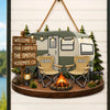 Custom Wood Sign - Personalized Birthday Camping Gifts For Campers, Mom, Dad, Brother, Sister - Welcome To Our Campsite
