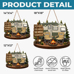 Custom Wood Sign - Personalized Birthday Camping Gifts For Campers, Mom, Dad, Brother, Sister - Welcome To Our Campsite