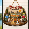 Custom Wood Sign - Personalized Birthday Camping Gifts For Campers, Husband And Wife, Him And Her, Dog Lovers, Dog Dad And Mom - Making Memories One Campsite At A Time