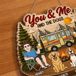 Custom Wood Sign - Personalized Birthday Camping Gifts For Campers, Couple, Dog Lovers - Making Memories One Campsite At A Time