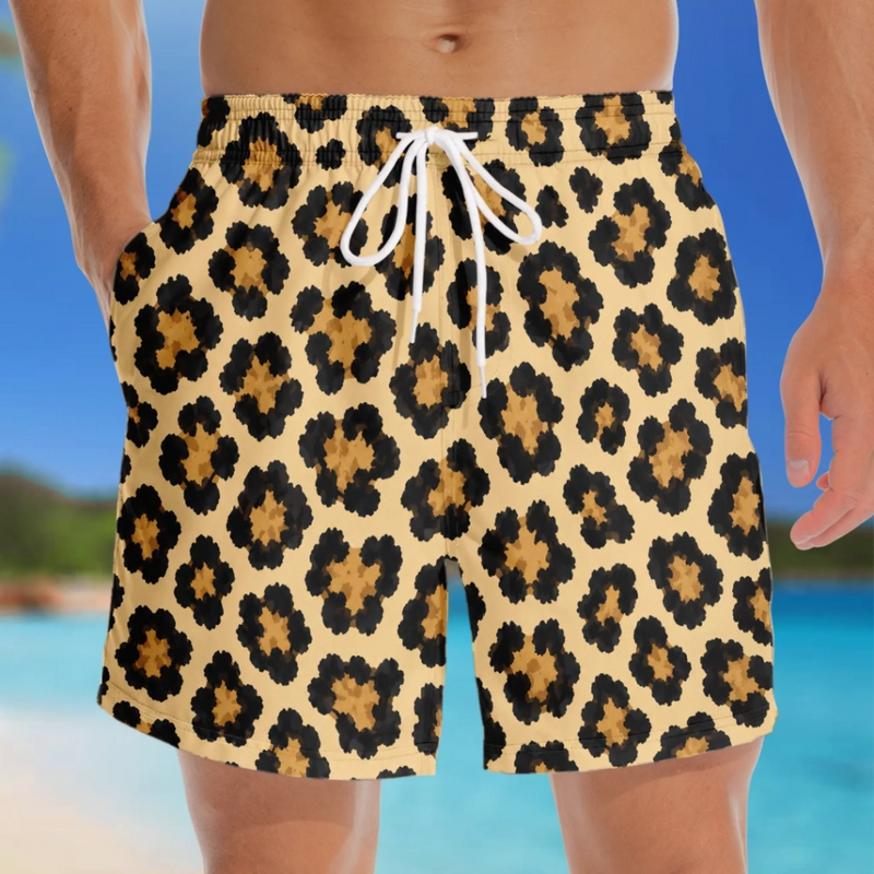 Custom Funny Men Swim Trunks - Personalized Summer Vacation And Travel Gifts For Husband, Son, Grandson, Yourself - Cheeky Mode On