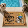 Custom Home Decor Decorative Mat - Personalized Summer Vacation And Travel Gifts For Husband And Wife, Him And Her - Our Sweet Happy Place