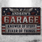 Custom Mechanic Home Decor Metal Sign - Personalized Birthday Gifts For Husband, Son, Grandson, Brother, Grandpa, Dad, Yourself - Garage State Of Mind
