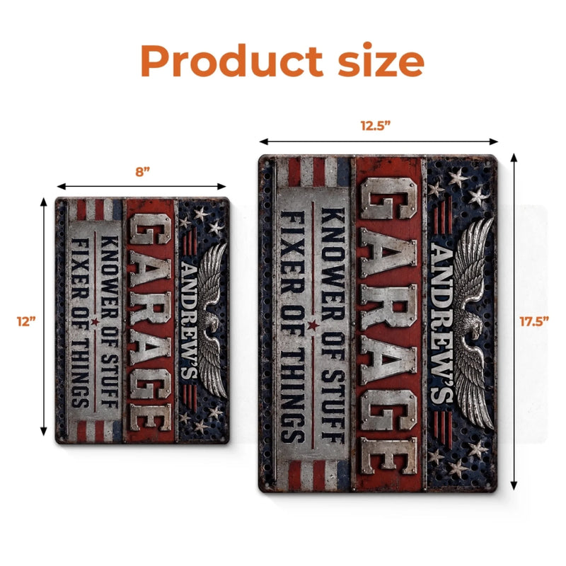 Custom Mechanic Home Decor Metal Sign - Personalized Birthday Gifts For Husband, Son, Grandson, Brother, Grandpa, Dad, Yourself - Garage State Of Mind