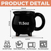 Custom 12oz Ceramic Cauldron Coffee Mug - Personalized Halloween Witchy Gifts For Wife, Daughter, Besties, Sisters, Granddaughter, Grandma, Mom, Yourself - Good Witch Energy