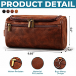 Custom Leather Toiletry Bag - Personalized Birthday Gifts For Grandson - Never Forget That I Love You