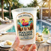 Custom Poolside Party Cups - Personalized Summer Vacation And Travel Gifts For Mom, Dad, Brother, Sister - Party Like A Flamingo