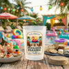 Custom Poolside Party Cups - Personalized Summer Vacation And Travel Gifts For Mom, Dad, Brother, Sister - Party Like A Flamingo