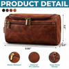 Custom Leather Toiletry Bag - Personalized Birthday Gifts For Grandson - Keep Kindness In Your Heart