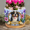 Custom Photo Home Decor Ceramic Plant Pot -  Personalized Pet Memorial Sympathy Gifts For Dogs, Cats - Forever Loved Always Missed