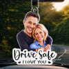 Custom Photo Acrylic Car Ornament - Personalized Anniversary Wedding Gifts For Husband And Wife, Him And Her - Together On Every Road