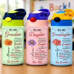 Custom Kids Insulated Water Bottle - Personalized Back To School Gifts For Kids, Granddaughter, Grandson, Daughter, Son - Always Remember You Are Braver Than You Think