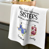 Custom Long Distance Kitchen Towel - Personalized Best Friend Birthday Gifts For Women, Besties, Sisters, BFF - Partners In Fun