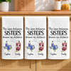 Custom Long Distance Kitchen Towel - Personalized Best Friend Birthday Gifts For Women, Besties, Sisters, BFF - Partners In Fun