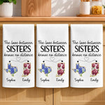 Custom Long Distance Kitchen Towel - Personalized Best Friend Birthday Gifts For Sisters, BFF, Best Friends - Partners In Fun