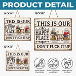Custom Wood Sign - Personalized Anniversary Wedding Gifts For Husband And Wife, Him And Her - Our Favorite Place