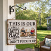 Custom Wood Sign - Personalized Anniversary Wedding Gifts For Husband And Wife, Him And Her - Our Favorite Place
