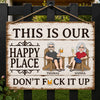 Custom Wood Sign - Personalized Anniversary Wedding Gifts For Husband And Wife, Him And Her - Our Favorite Place
