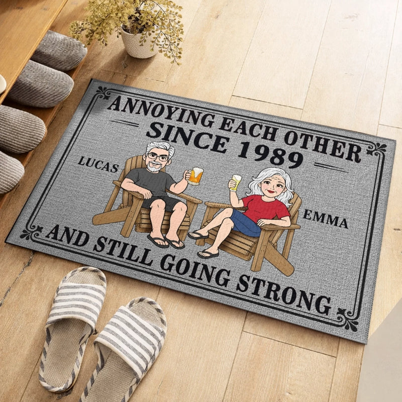 Custom Home Decor Decorative Mat - Personalized Summer Vacation And Travel Gifts For Husband And Wife, Him And Her - Together, Annoying The World