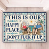 Custom Home Decor Decorative Mat - Personalized Summer Vacation And Travel Gifts For Husband And Wife, Him And Her - Welcome To Our Crazy Place