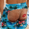 Custom Funny Men Swim Trunks - Personalized Birthday Gifts For Husband, Son, Grandson, Brother, Grandpa, Dad, Yourself - Rear View Approved