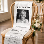 Custom Photo Wedding Chair Sign - Personalized Memorial Sympathy Gifts For Bride, Groom, Couple - Honoring Beautiful Memories
