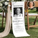 Custom Photo Wedding Chair Sign - Personalized Memorial Sympathy Gifts For Bride, Groom, Couple - Honoring Beautiful Memories