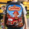 Custom Photo Kids Front Printed Backpack - Personalized Back To School Gifts For Kids - Little Hero Big Dreams