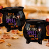 Custom 12oz Ceramic Cauldron Coffee Mug - Personalized Halloween Witchy Gifts For Wife, Daughter, Besties, Sisters, Granddaughter, Grandma, Mom, Yourself - Busy Brewing Up Some Magic