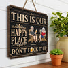 Custom Wood Sign - Personalized Summer Vacation And Travel Gifts Husband And Wife, Him And Her - Home Starts With Together