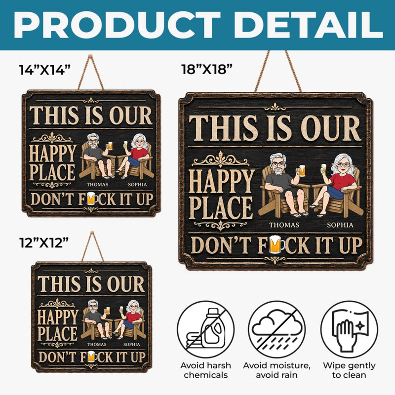 Custom Wood Sign - Personalized Summer Vacation And Travel Gifts Husband And Wife, Him And Her - Home Starts With Together