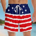 Custom Funny Patriotic Men Swim Trunks - Personalized Birthday Gifts For Husband, Son, Grandson, Brother, Grandpa, Dad, Yourself - The View Wins