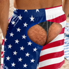 Custom Funny Patriotic Men Swim Trunks - Personalized Birthday Gifts For Husband, Son, Grandson, Brother, Grandpa, Dad, Yourself - Worth A Second Look