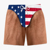Custom Funny Patriotic Men Swim Trunks - Personalized Birthday Gifts For Husband, Son, Grandson, Brother, Grandpa, Dad, Yourself - Walk Away Winner