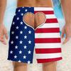 Custom Funny Patriotic Men Swim Trunks - Personalized Birthday Gifts For Husband, Son, Grandson, Brother, Grandpa, Dad, Yourself - Built For Laughs
