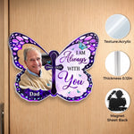 Custom Photo Acrylic Fridge Magnet - Personalized Memorial Sympathy Gifts For Loss Of Mom, Dad - Forever Loved Never Forgotten