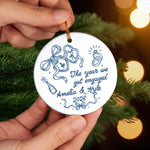 Custom First Christmas Ceramic Ornament - Personalized Anniversary Christmas Wedding Gifts For Husband And Wife, Him And Her - Making Memories, One Christmas Together