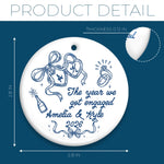 Custom First Christmas Ceramic Ornament - Personalized Anniversary Christmas Wedding Gifts For Husband And Wife, Him And Her - Making Memories, One Christmas Together