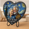 Custom Photo Heart Shaped Stone With Stand - Personalized Anniversary Wedding Gifts For Husband And Wife, Him And Her - Our Love, A Timeless Masterpiece
