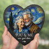 Custom Photo Heart Shaped Stone With Stand - Personalized Anniversary Wedding Gifts For Husband And Wife, Him And Her - Our Love, A Timeless Masterpiece
