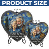 Custom Photo Heart Shaped Stone With Stand - Personalized Anniversary Wedding Gifts For Husband And Wife, Him And Her - Our Love, A Timeless Masterpiece