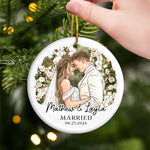 Custom Photo First Christmas Ceramic Ornament - Personalized Anniversary Christmas Wedding Gifts For Couple, Husband, Wife - The Best Roll Of My Life