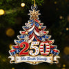 Custom Acrylic Ornament - Personalized America 250th Anniversary Gifts For Mom, Dad, Brother, Sister - Celebrating Freedom Together